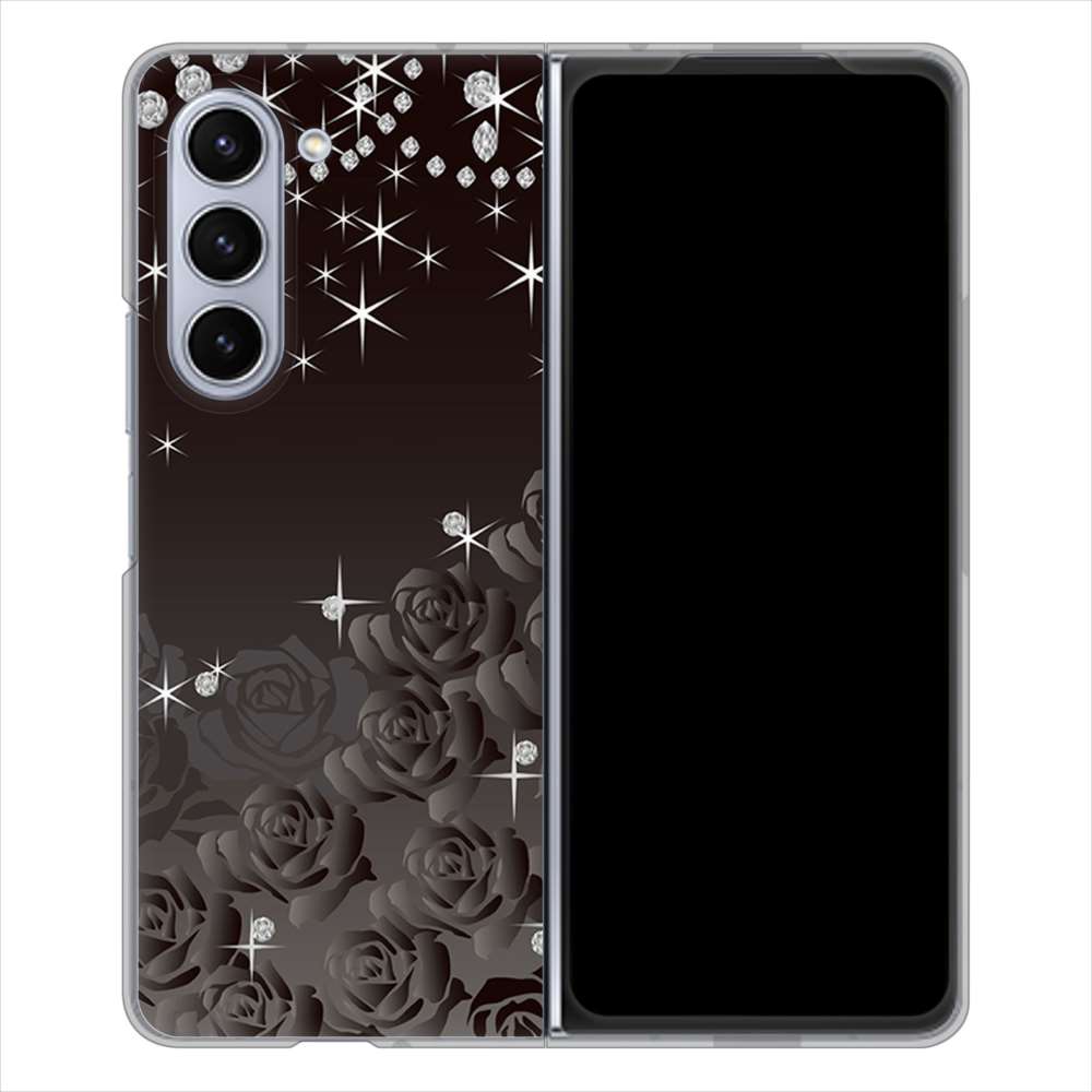 Galaxy Z Fold5 SC-55D docomo 高画質仕上げ 背面印刷 ハードケースロマンチックなバラ