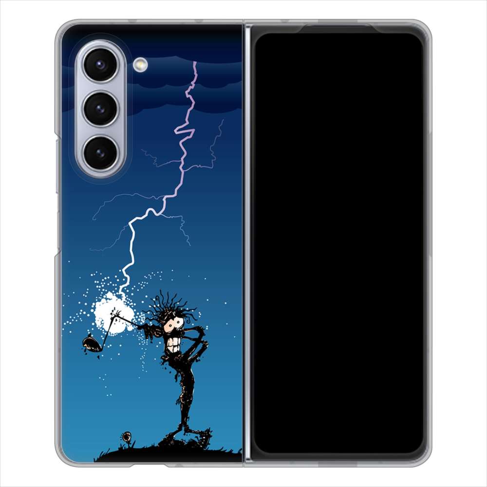 Galaxy Z Fold5 SC-55D docomo 高画質仕上げ 背面印刷 ハードケース 【417 ゴルファーの苦難】