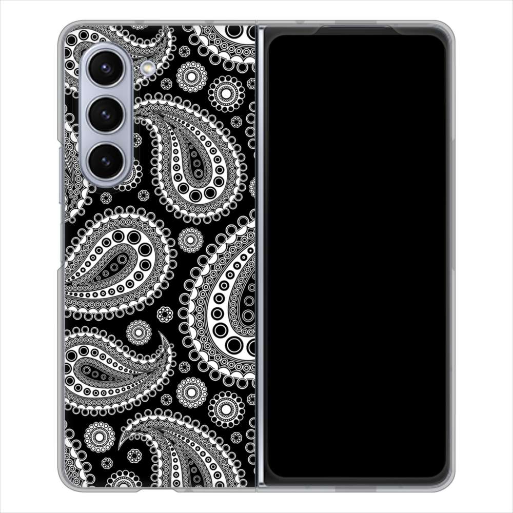 Galaxy Z Fold5 SC-55D docomo 高画質仕上げ 背面印刷 ハードケースペイズリー