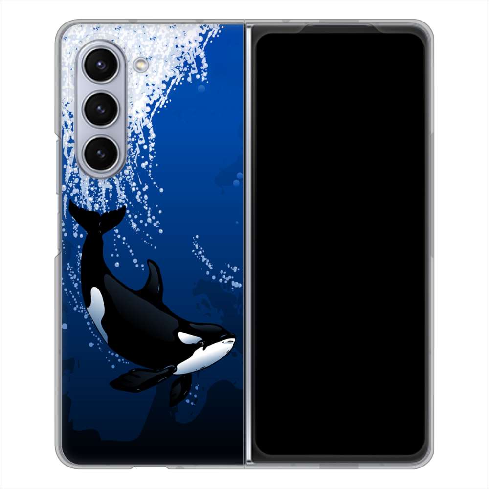 Galaxy Z Fold5 SC-55D docomo 高画質仕上げ 背面印刷 ハードケース海の守り神