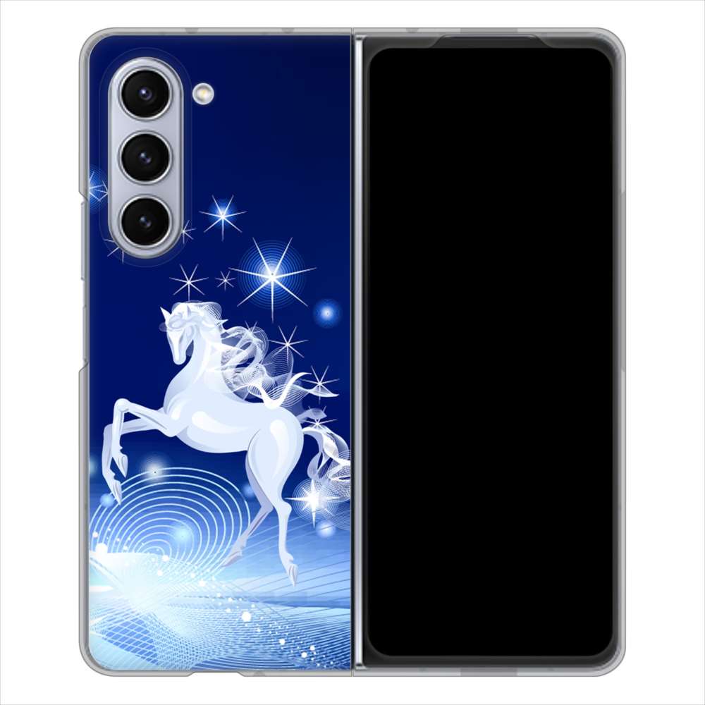 Galaxy Z Fold5 SC-55D docomo 高画質仕上げ 背面印刷 ハードケース 【436 ペガサス】