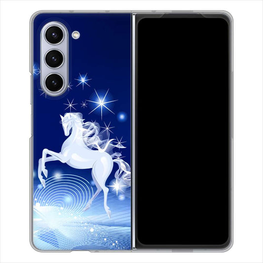 Galaxy Z Fold5 SC-55D docomo 高画質仕上げ 背面印刷 ハードケース 【436 ペガサス】