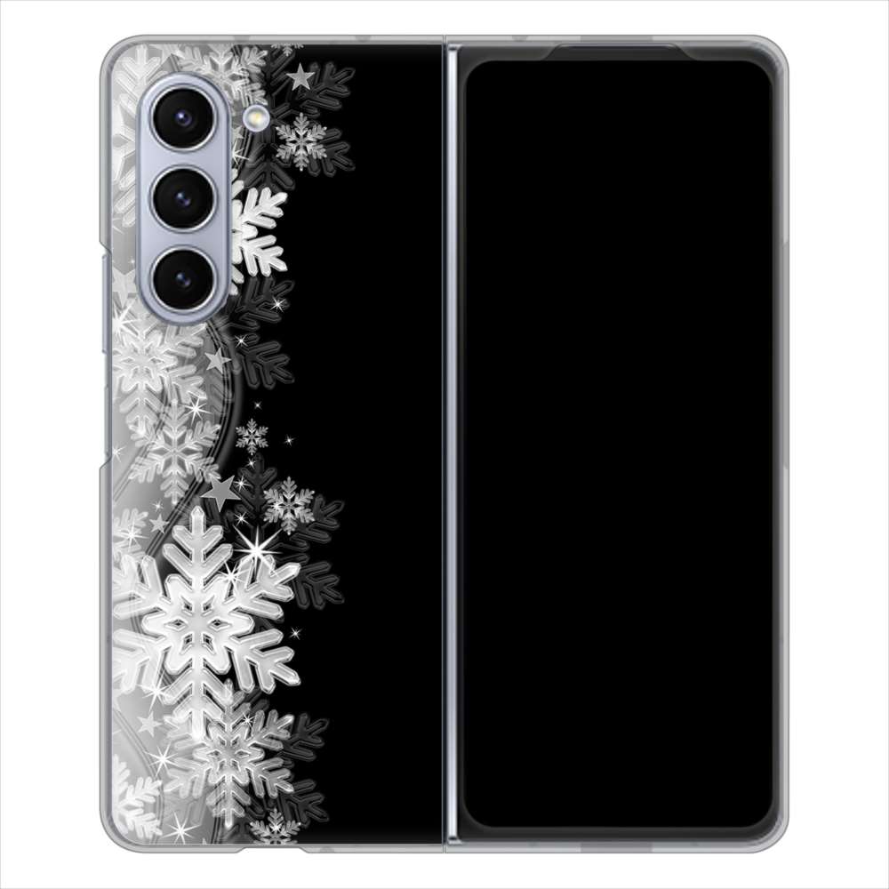 Galaxy Z Fold5 SC-55D docomo 高画質仕上げ 背面印刷 ハードケース 【603 白銀と闇】