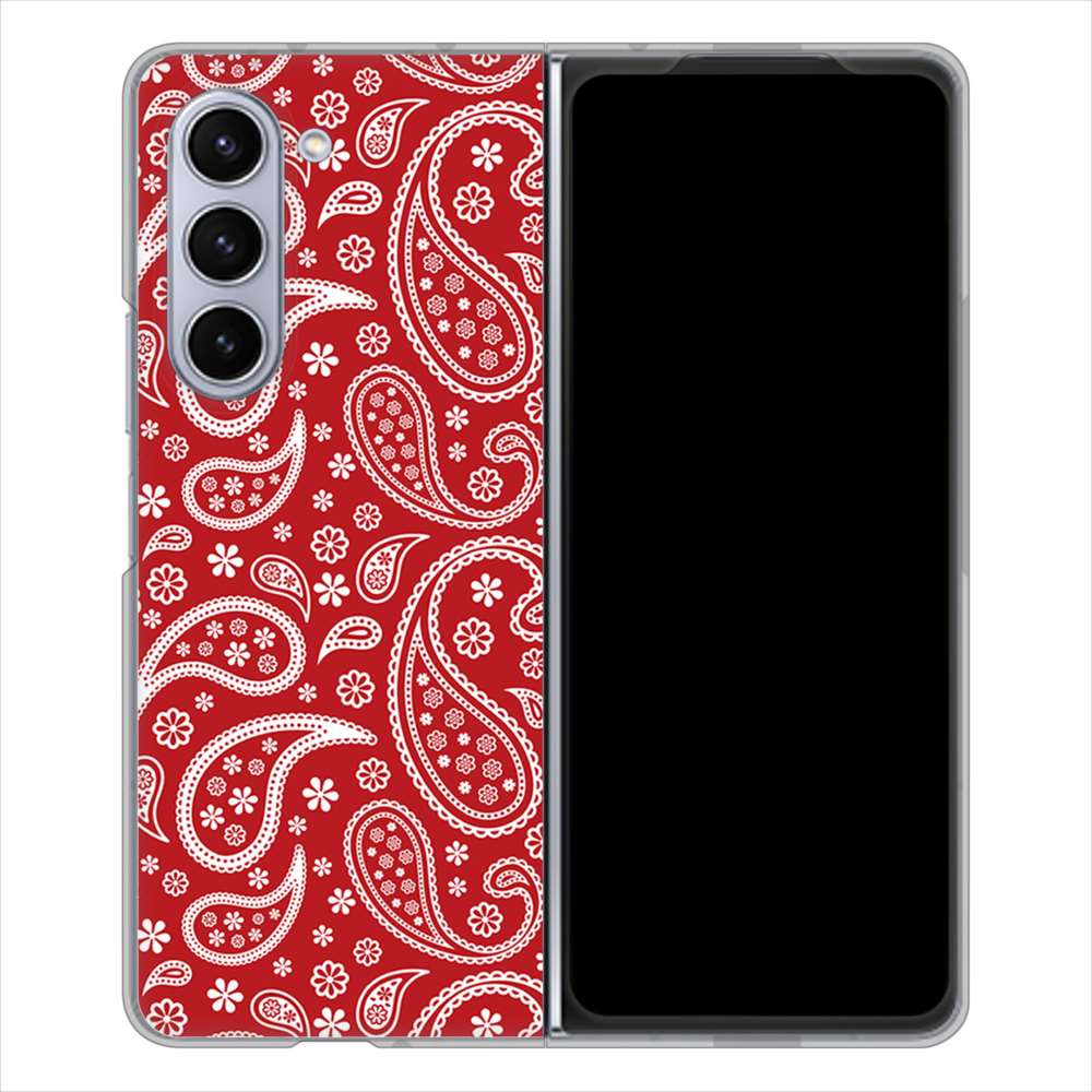 Galaxy Z Fold5 SC-55D docomo 高画質仕上げ 背面印刷 ハードケースペイズリー