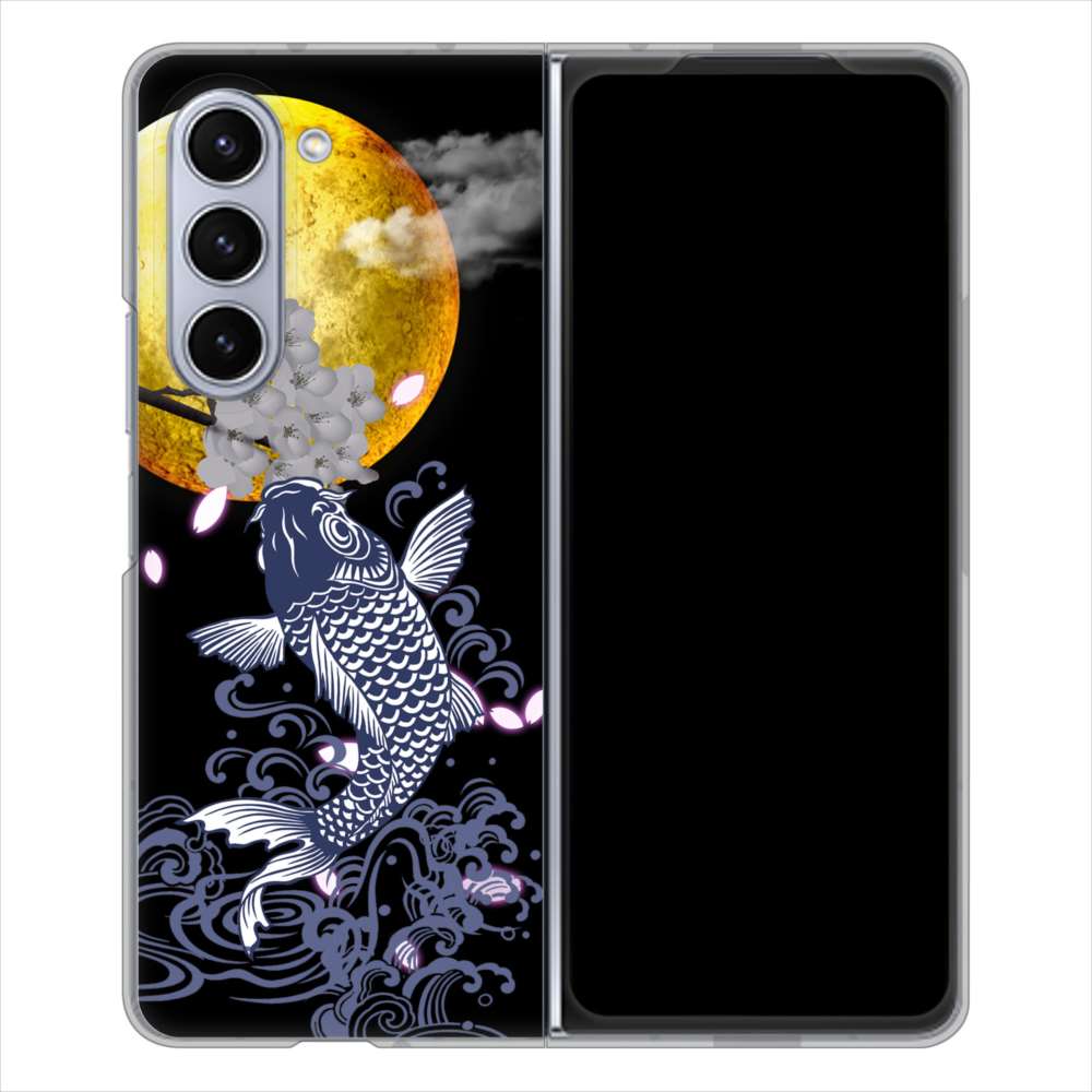 Galaxy Z Fold5 SC-55D docomo 高画質仕上げ 背面印刷 ハードケース鯉