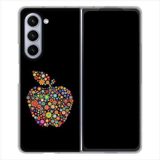 Galaxy Z Fold5 SC-55D docomo 高画質仕上げ 背面印刷 ハードケース 【1195 カラフルアップル】