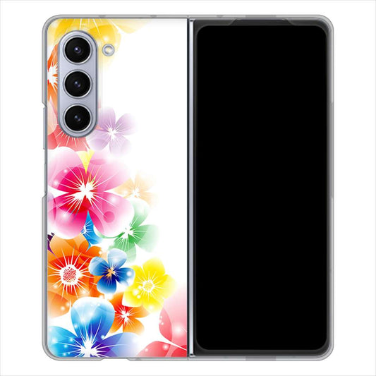 Galaxy Z Fold5 SC-55D docomo 高画質仕上げ 背面印刷 ハードケース 【1209 光と花】