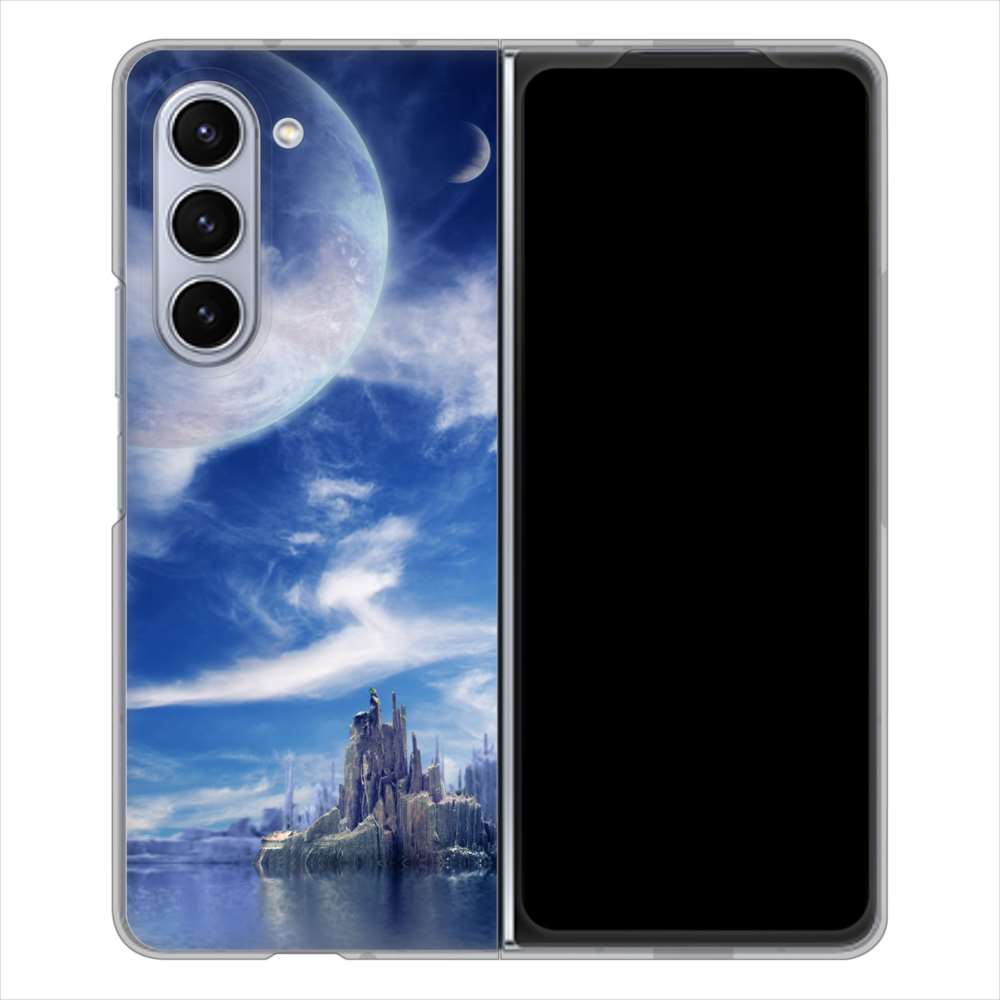 Galaxy Z Fold5 SC-55D docomo 高画質仕上げ 背面印刷 ハードケース 【1270 広がる宇宙】