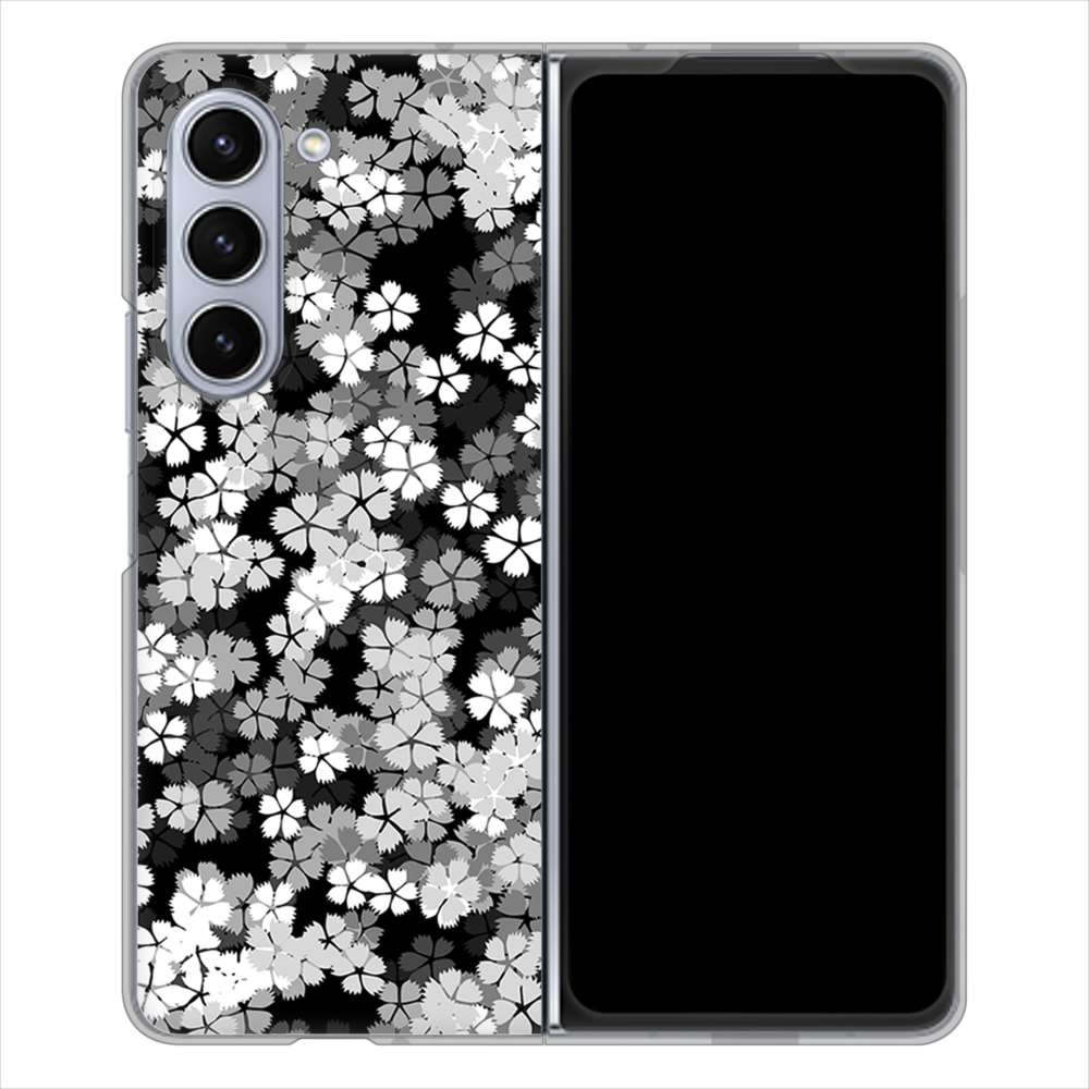 Galaxy Z Fold5 SC-55D docomo 高画質仕上げ 背面印刷 ハードケース 【1332 夜桜】