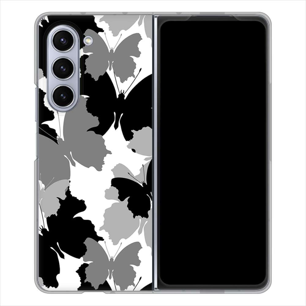 Galaxy Z Fold5 SC-55D docomo 高画質仕上げ 背面印刷 ハードケース 【1336 夜の蝶】