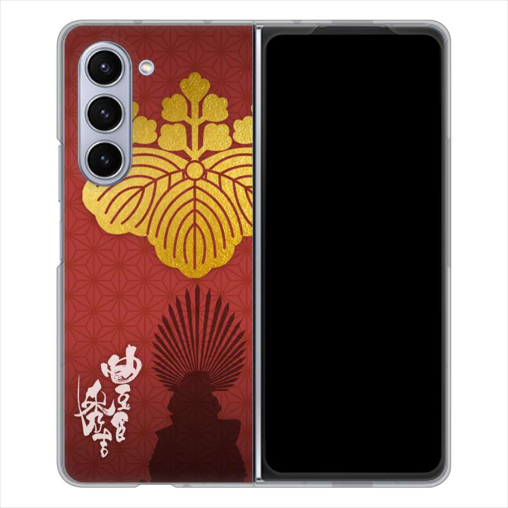 Galaxy Z Fold5 SC-55D docomo 高画質仕上げ 背面印刷 ハードケース家紋