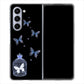 Galaxy Z Fold5 SC-55D docomo 高画質仕上げ 背面印刷 ハードケースむかいあぐる 蝶の王冠鳥かご
