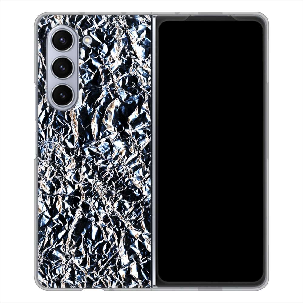 Galaxy Z Fold5 SC-55D docomo 高画質仕上げ 背面印刷 ハードケース 【EK835 スタイリッシュアルミシルバー】