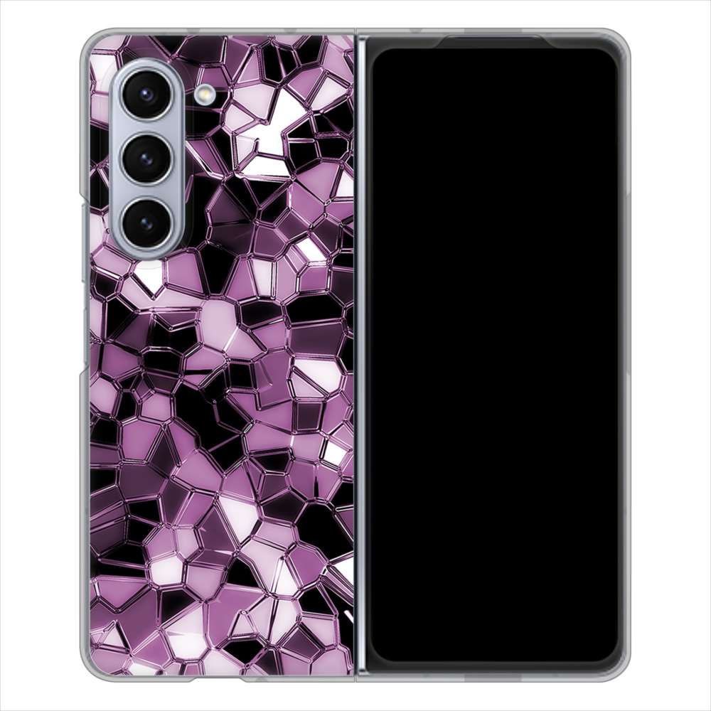 Galaxy Z Fold5 SC-55D docomo 高画質仕上げ 背面印刷 ハードケース 【EK837 テクニカルミラーパープル】