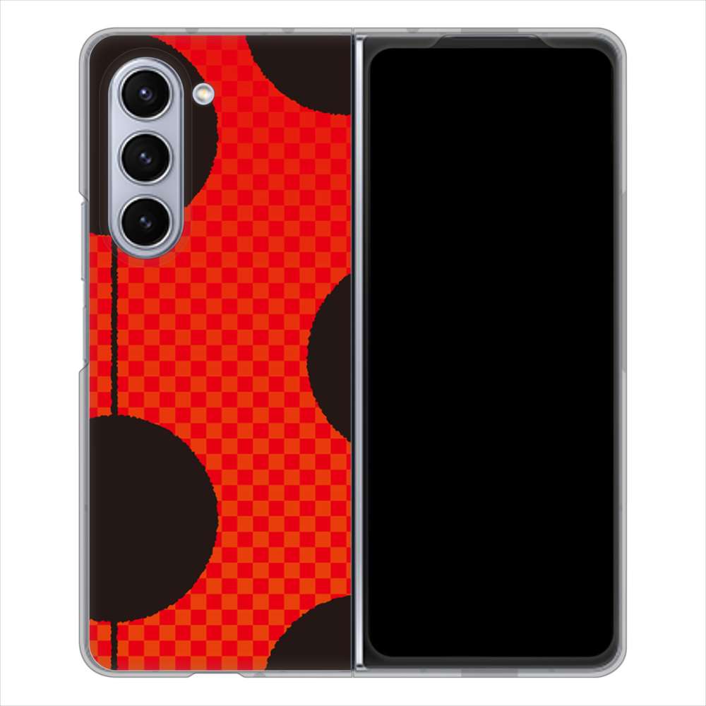 Galaxy Z Fold5 SC-55D docomo 高画質仕上げ 背面印刷 ハードケース 【IB906 てんとうむしのシンプル】