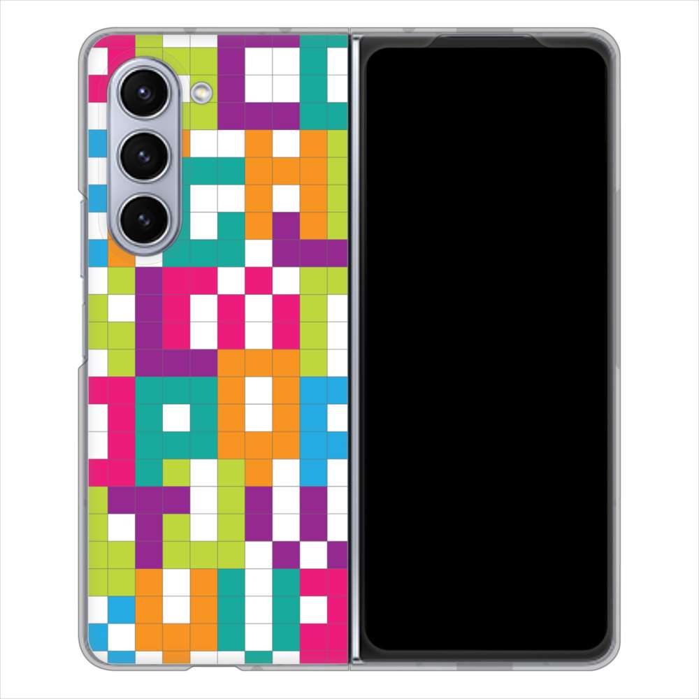 Galaxy Z Fold5 SC-55D docomo 高画質仕上げ 背面印刷 ハードケース 【IB916 ブロックアルファベット】