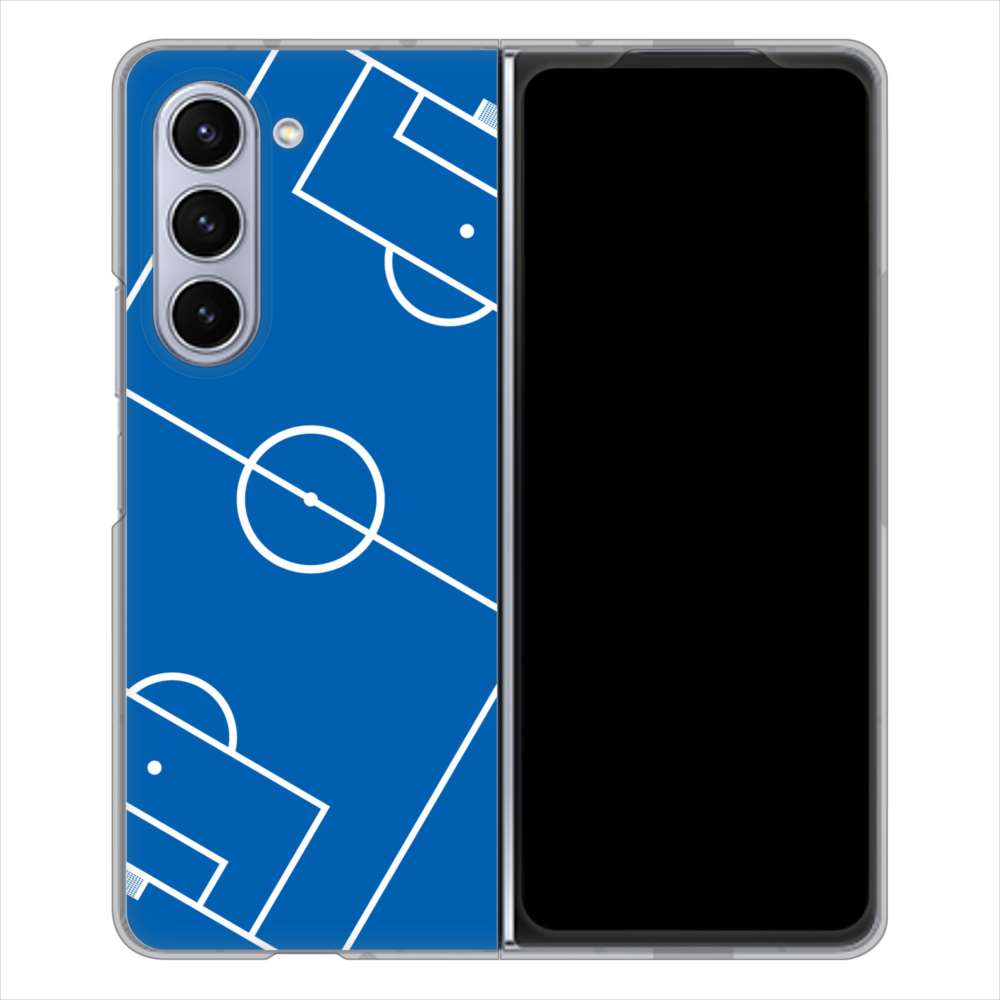 Galaxy Z Fold5 SC-55D docomo 高画質仕上げ 背面印刷 ハードケース 【IB922 SOCCER_ピッチ】