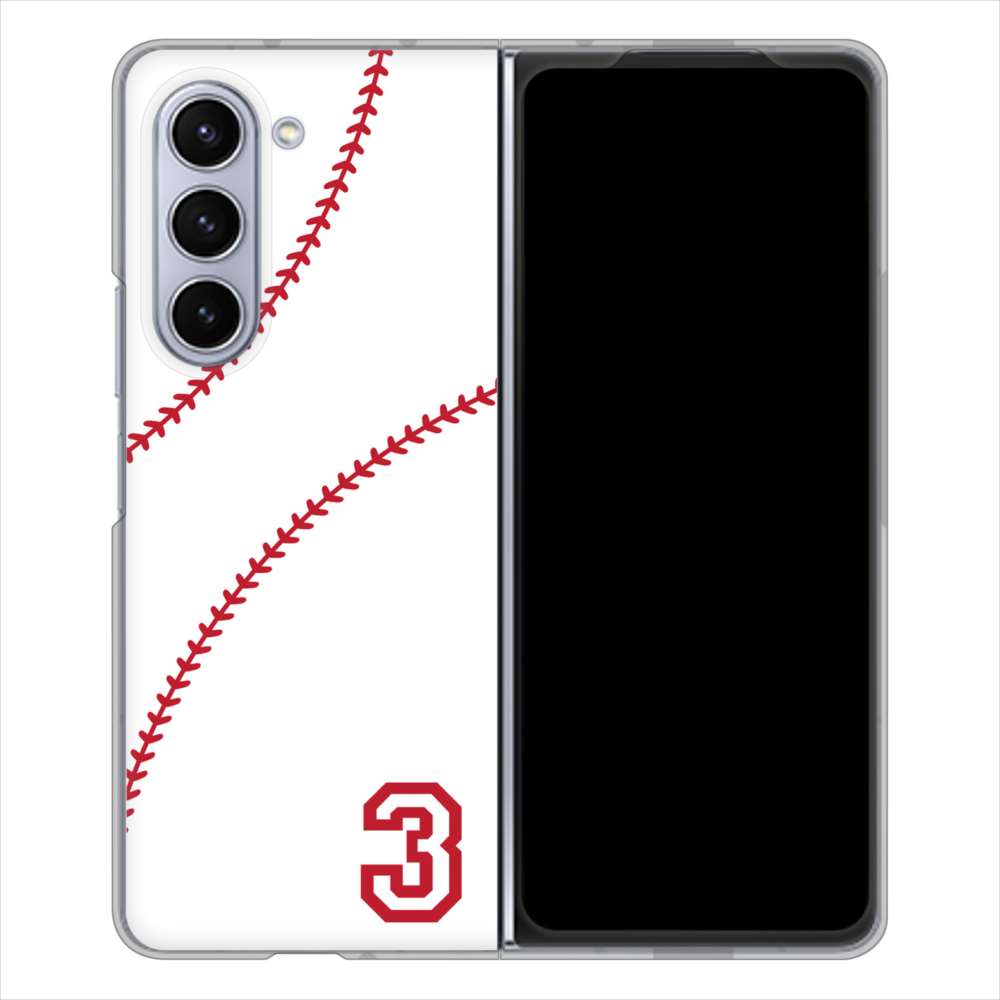 Galaxy Z Fold5 SC-55D docomo 高画質仕上げ 背面印刷 ハードケースbaseball