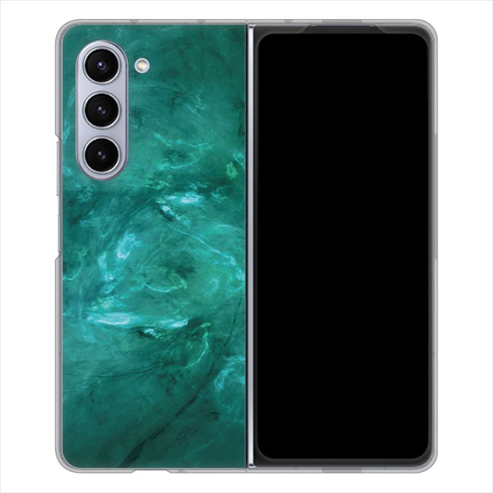 Galaxy Z Fold5 SC-55D docomo 高画質仕上げ 背面印刷 ハードケース大理石BK