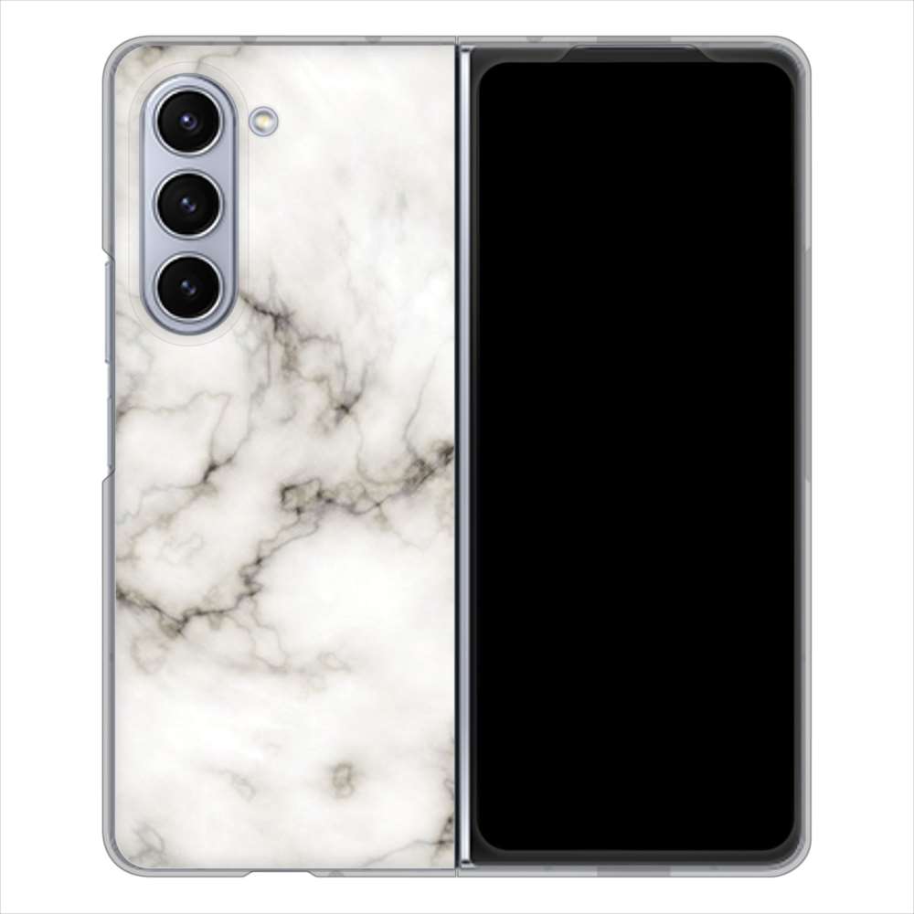 Galaxy Z Fold5 SC-55D docomo 高画質仕上げ 背面印刷 ハードケース大理石BK