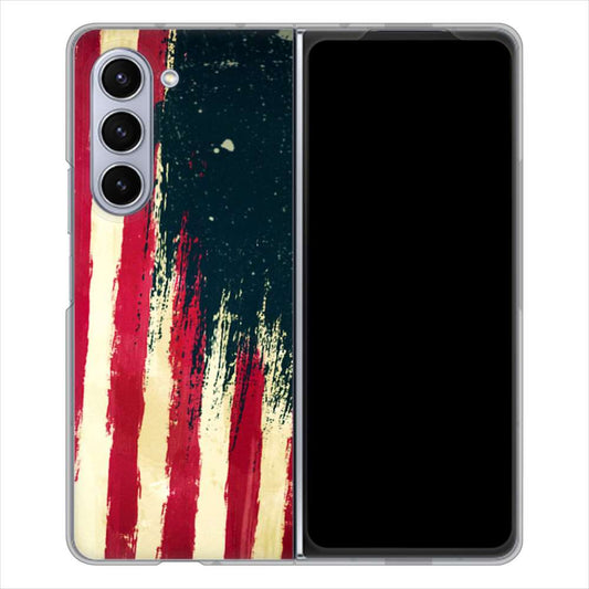 Galaxy Z Fold5 SC-55D docomo 高画質仕上げ 背面印刷 ハードケース 【MI805 ヴィンテージアメリカ】