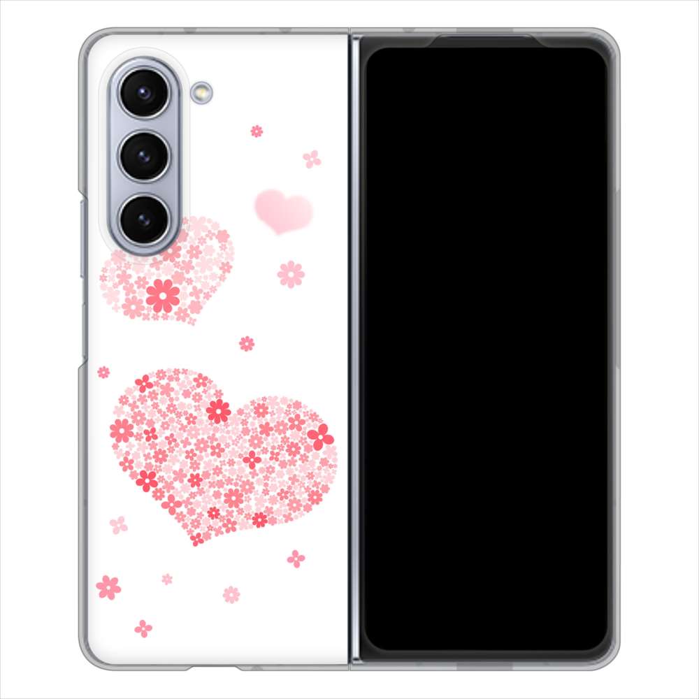 Galaxy Z Fold5 SC-55D docomo 高画質仕上げ 背面印刷 ハードケースビッグハート