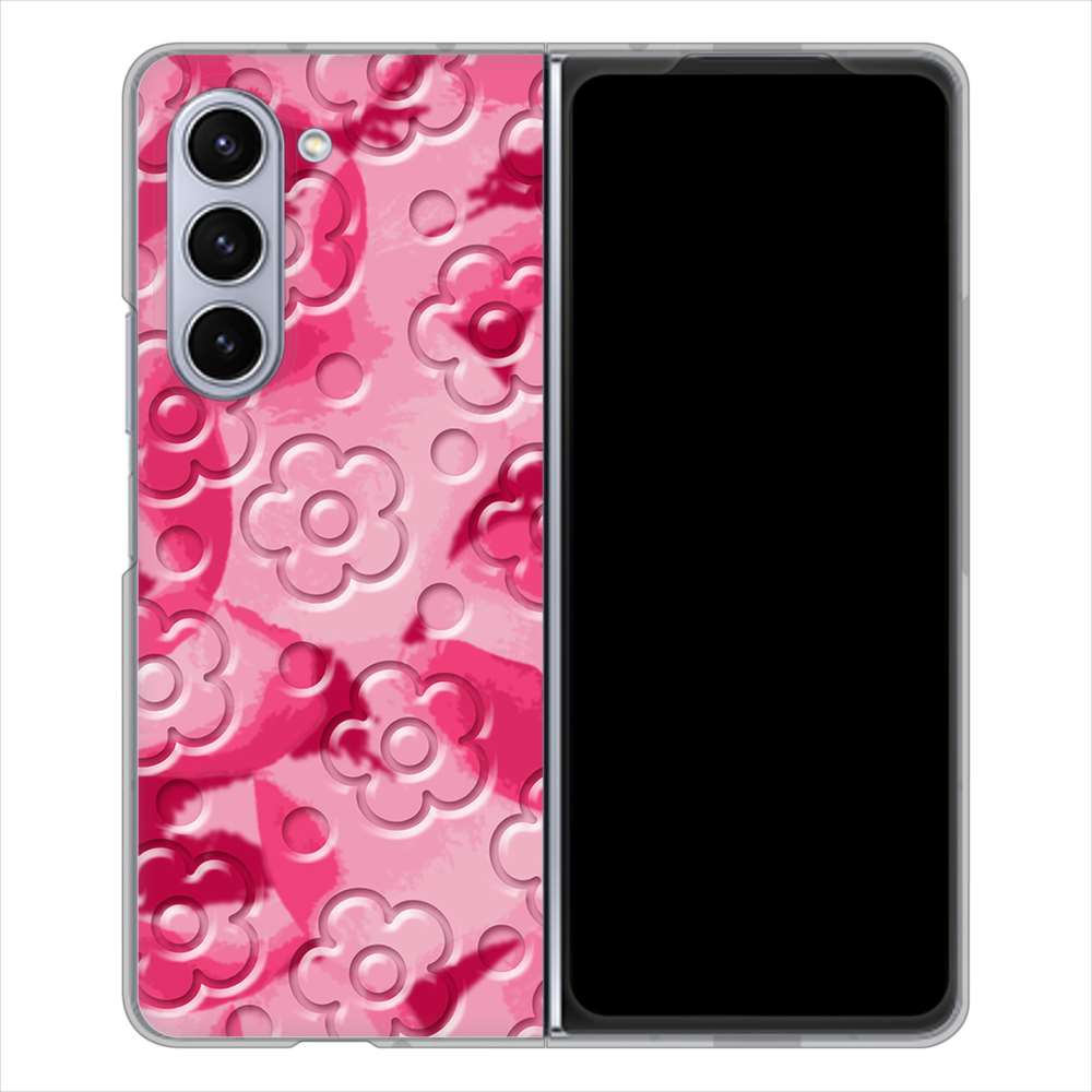 Galaxy Z Fold5 SC-55D docomo 高画質仕上げ 背面印刷 ハードケースフラワーヴェルニ
