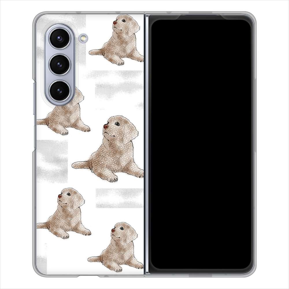 Galaxy Z Fold5 SC-55D docomo 高画質仕上げ 背面印刷 ハードケースラブラドールレトリバー