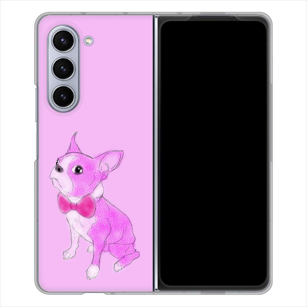 Galaxy Z Fold5 SC-55D docomo 高画質仕上げ 背面印刷 ハードケースボストンテリア