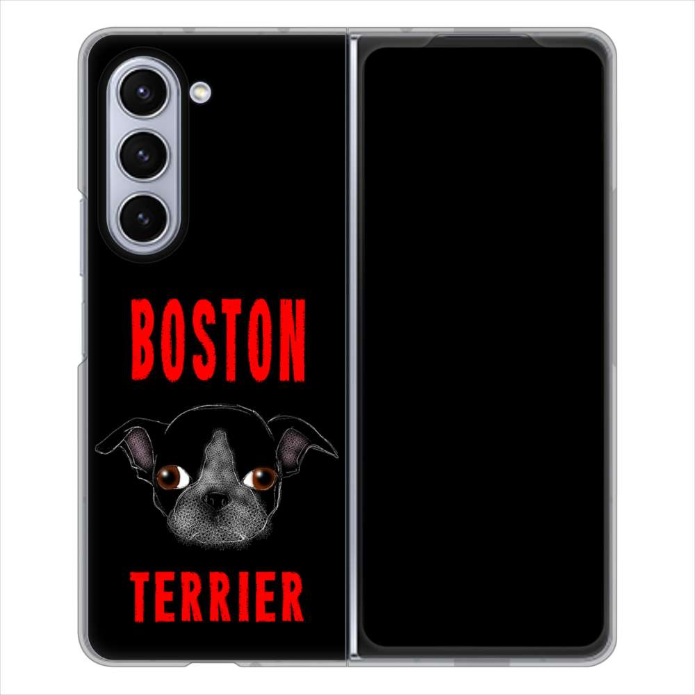 Galaxy Z Fold5 SC-55D docomo 高画質仕上げ 背面印刷 ハードケースボストンテリア