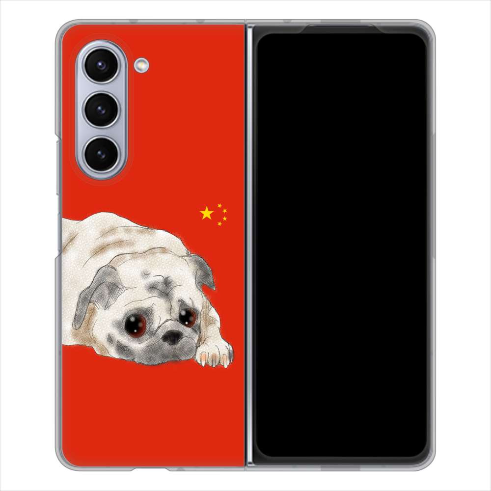 Galaxy Z Fold5 SC-55D docomo 高画質仕上げ 背面印刷 ハードケースパグ