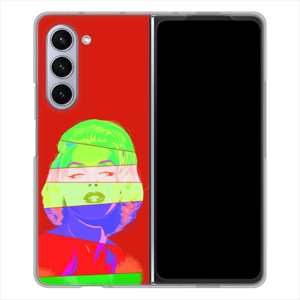 Galaxy Z Fold5 SC-55D docomo 高画質仕上げ 背面印刷 ハードケースマリリンモンローデザイン