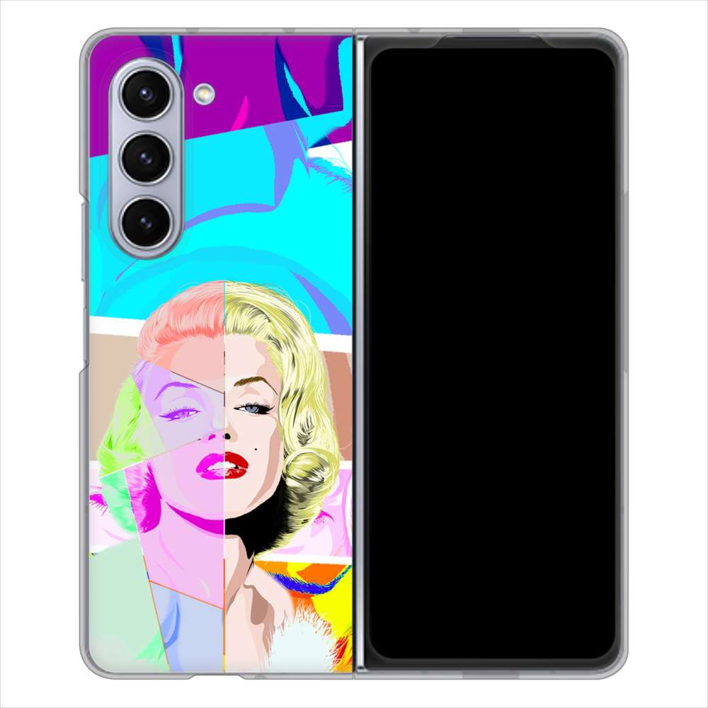 Galaxy Z Fold5 SC-55D docomo 高画質仕上げ 背面印刷 ハードケースマリリンモンローデザイン