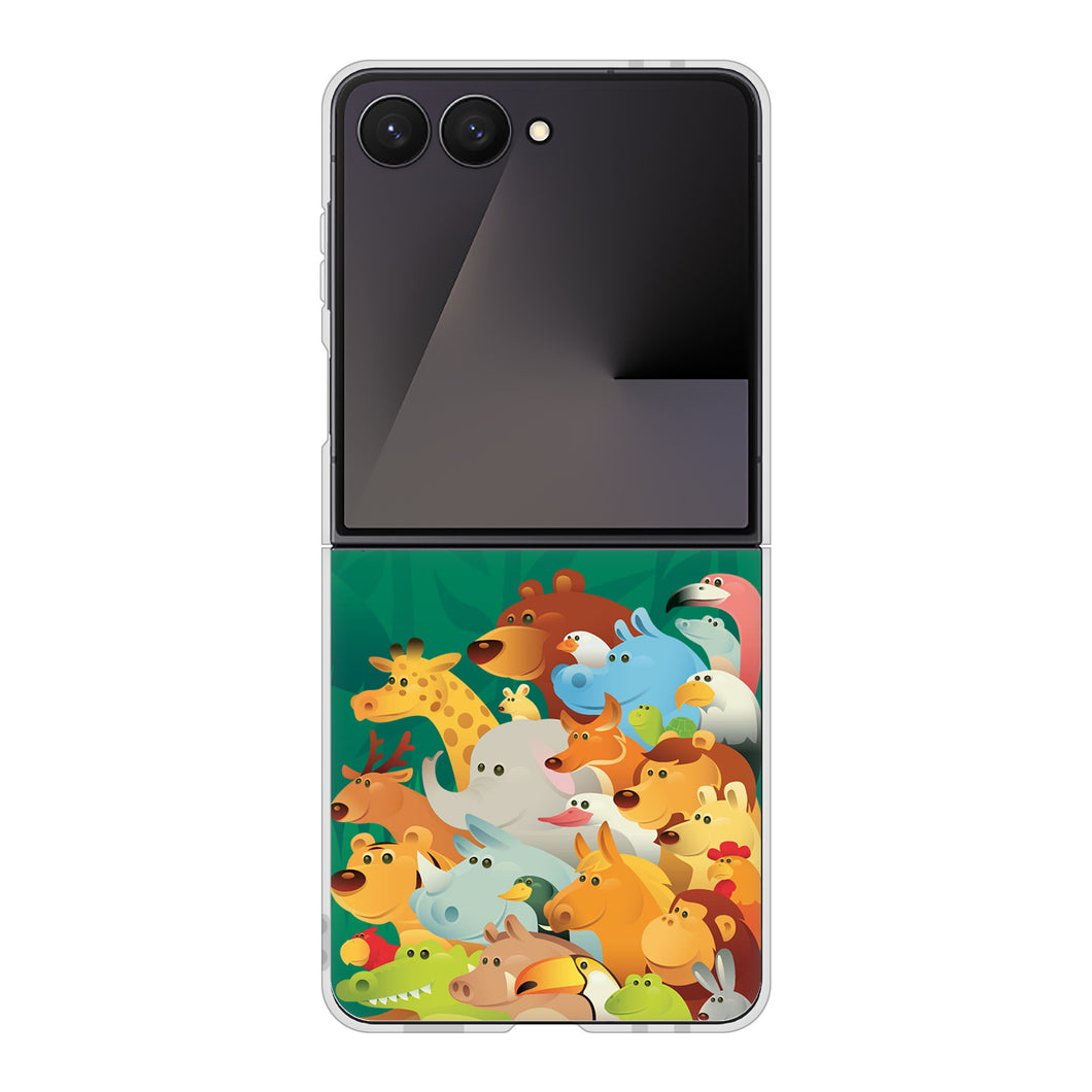 Galaxy Z Flip7 SC-55F docomo 高画質仕上げ 背面印刷 ハードケース 【370 全員集合】