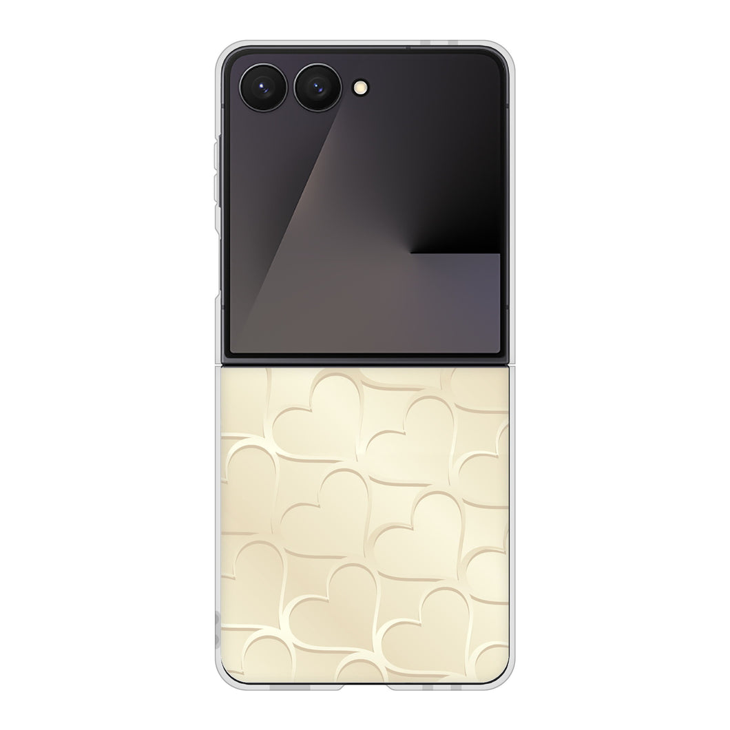 Galaxy Z Flip7 SC-55F docomo 高画質仕上げ 背面印刷 ハードケースかくれハート