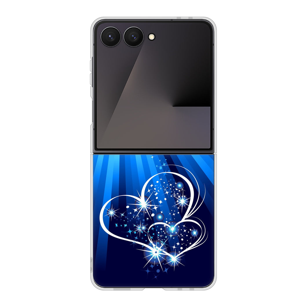 Galaxy Z Flip7 SC-55F docomo 高画質仕上げ 背面印刷 ハードケースきらめきハート