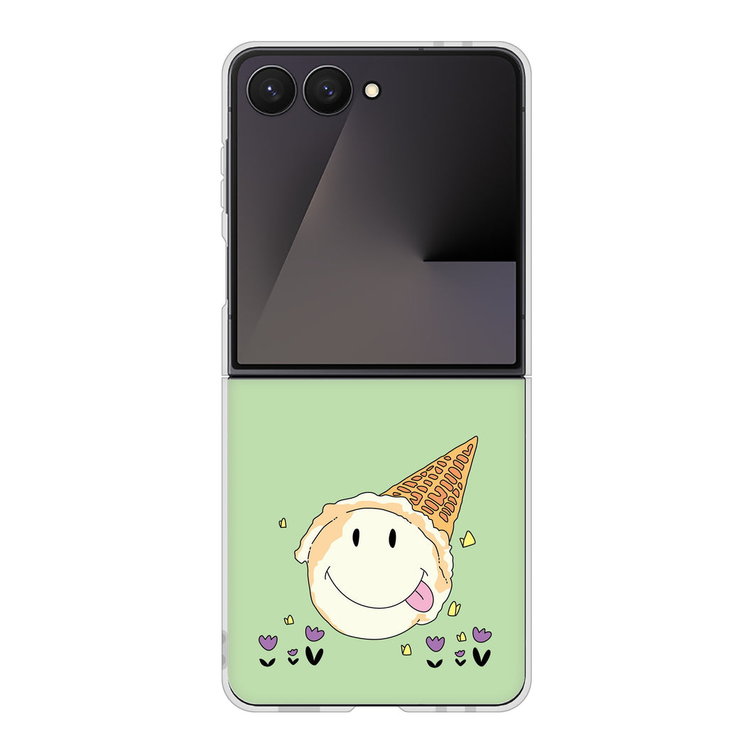 Galaxy Z Flip7 SC-55F docomo 高画質仕上げ 背面印刷 ハードケーススイーツイラスト