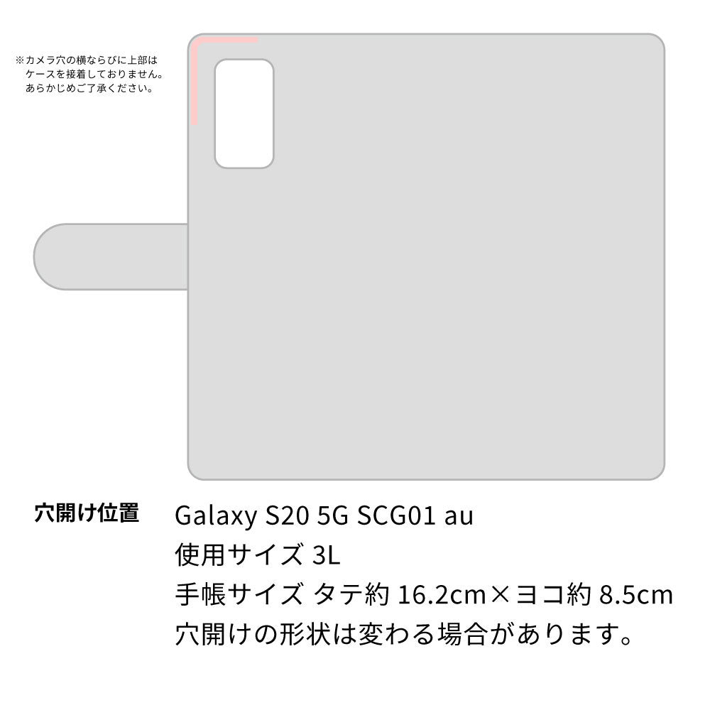 Galaxy S20 5G SCG01 au スマホショルダー 【 手帳型 Simple 名入れ 長さ調整可能ストラップ付き 】 耐衝撃