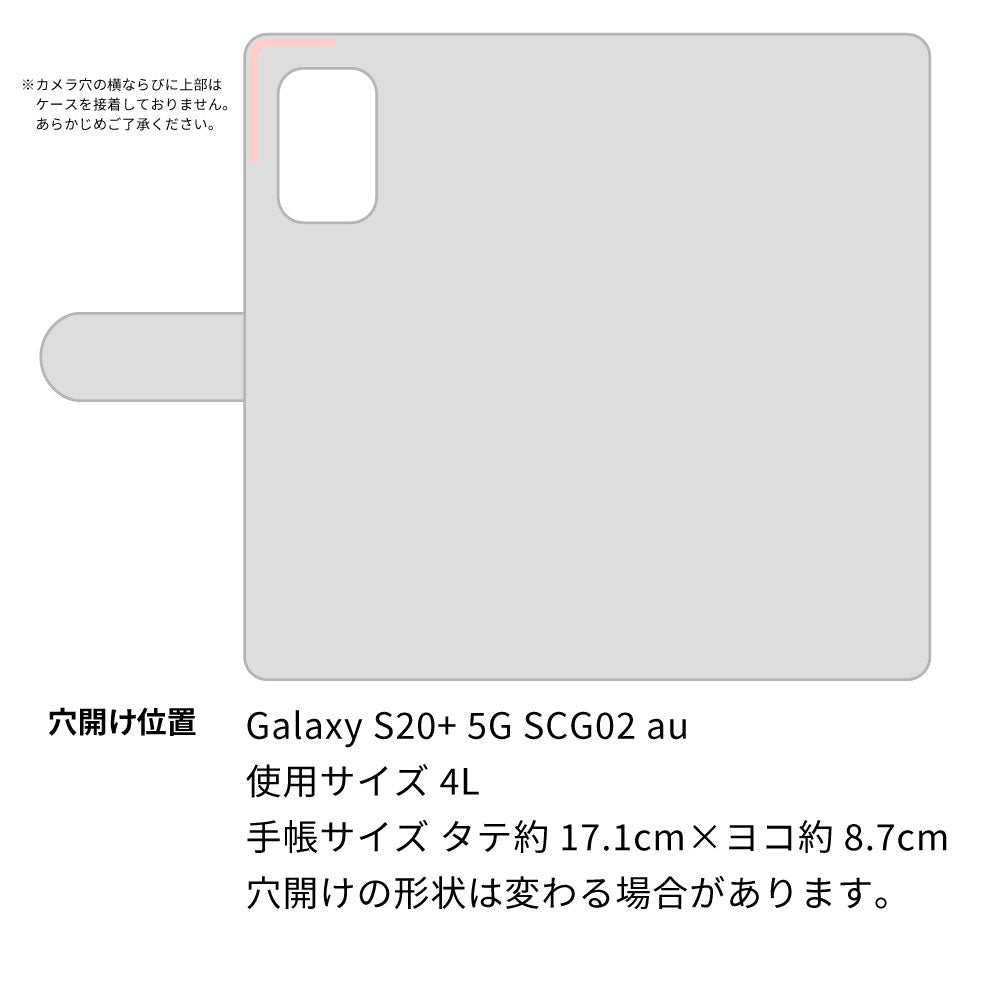Galaxy S20+ 5G SCG02 au スマホショルダー 【 手帳型 Simple 名入れ 長さ調整可能ストラップ付き 】 耐衝撃