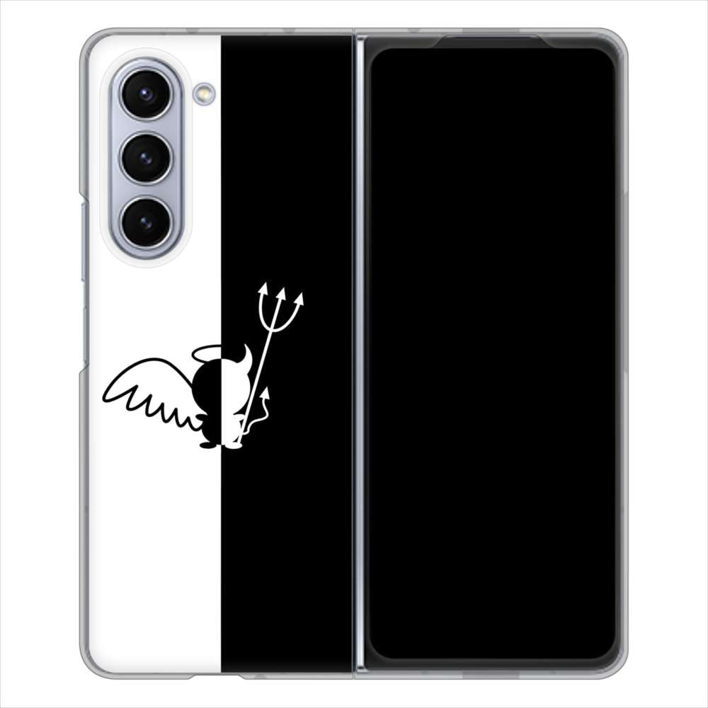 Galaxy Z Fold5 SCG22 au 高画質仕上げ 背面印刷 ハードケース 【027 ハーフデビット】