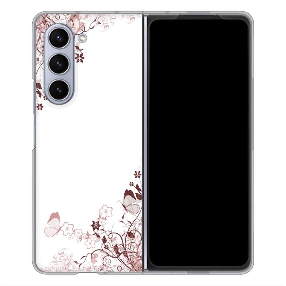 Galaxy Z Fold5 SCG22 au 高画質仕上げ 背面印刷 ハードケースバタフライ