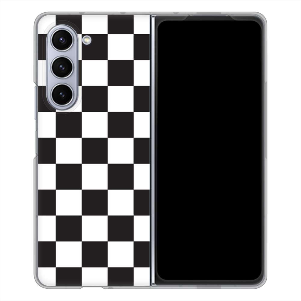 Galaxy Z Fold5 SCG22 au 高画質仕上げ 背面印刷 ハードケース 【151 フラッグチェック】