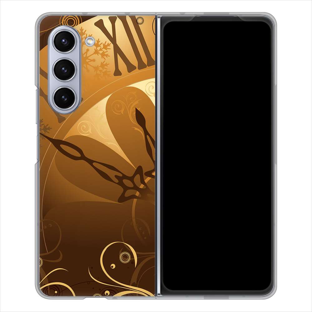 Galaxy Z Fold5 SCG22 au 高画質仕上げ 背面印刷 ハードケース 【185 時を刻む針】