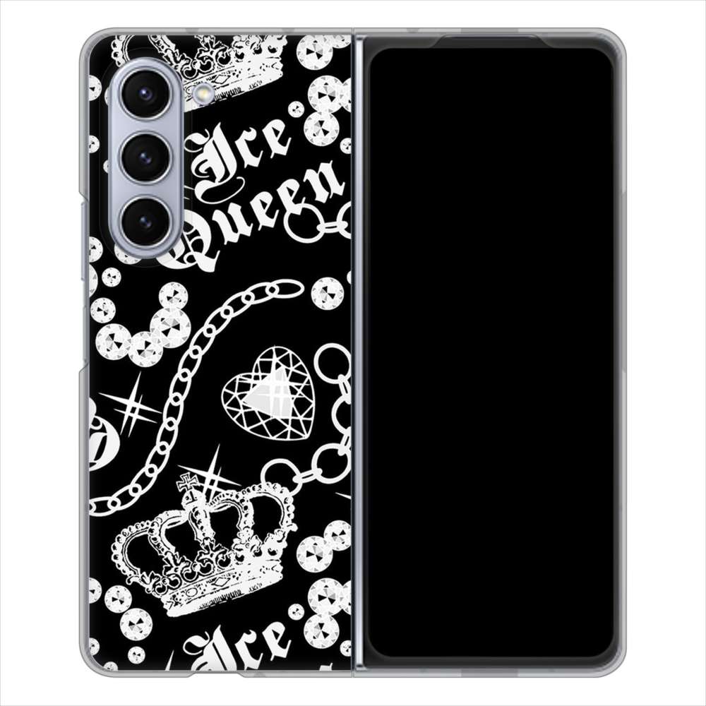 Galaxy Z Fold5 SCG22 au 高画質仕上げ 背面印刷 ハードケース 【187 ゴージャス クラウン】