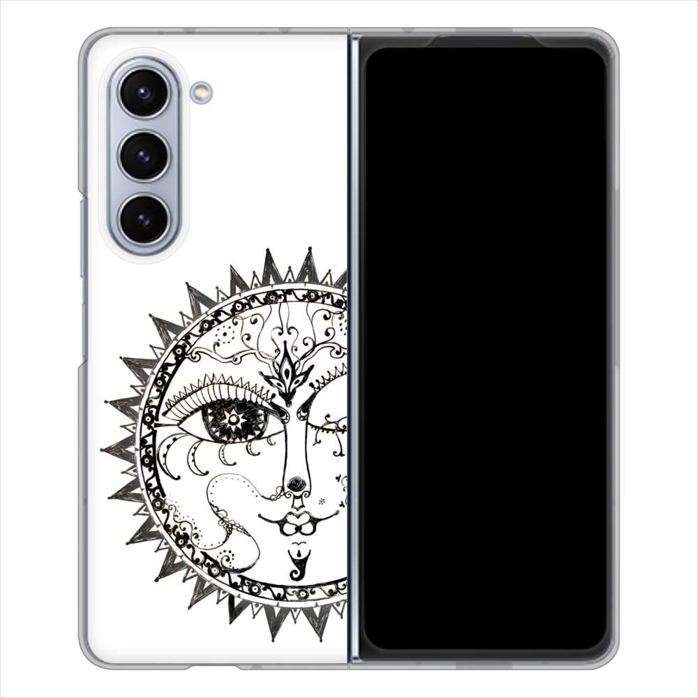 Galaxy Z Fold5 SCG22 au 高画質仕上げ 背面印刷 ハードケース 【207 太陽神】
