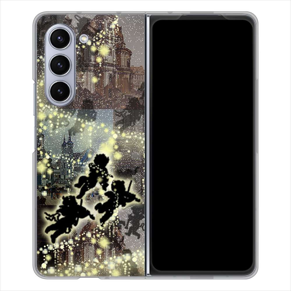 Galaxy Z Fold5 SCG22 au 高画質仕上げ 背面印刷 ハードケース 【253 天使の音楽隊】