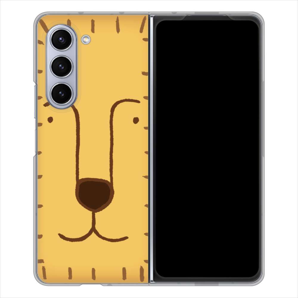 Galaxy Z Fold5 SCG22 au 高画質仕上げ 背面印刷 ハードケースドアップアニマル