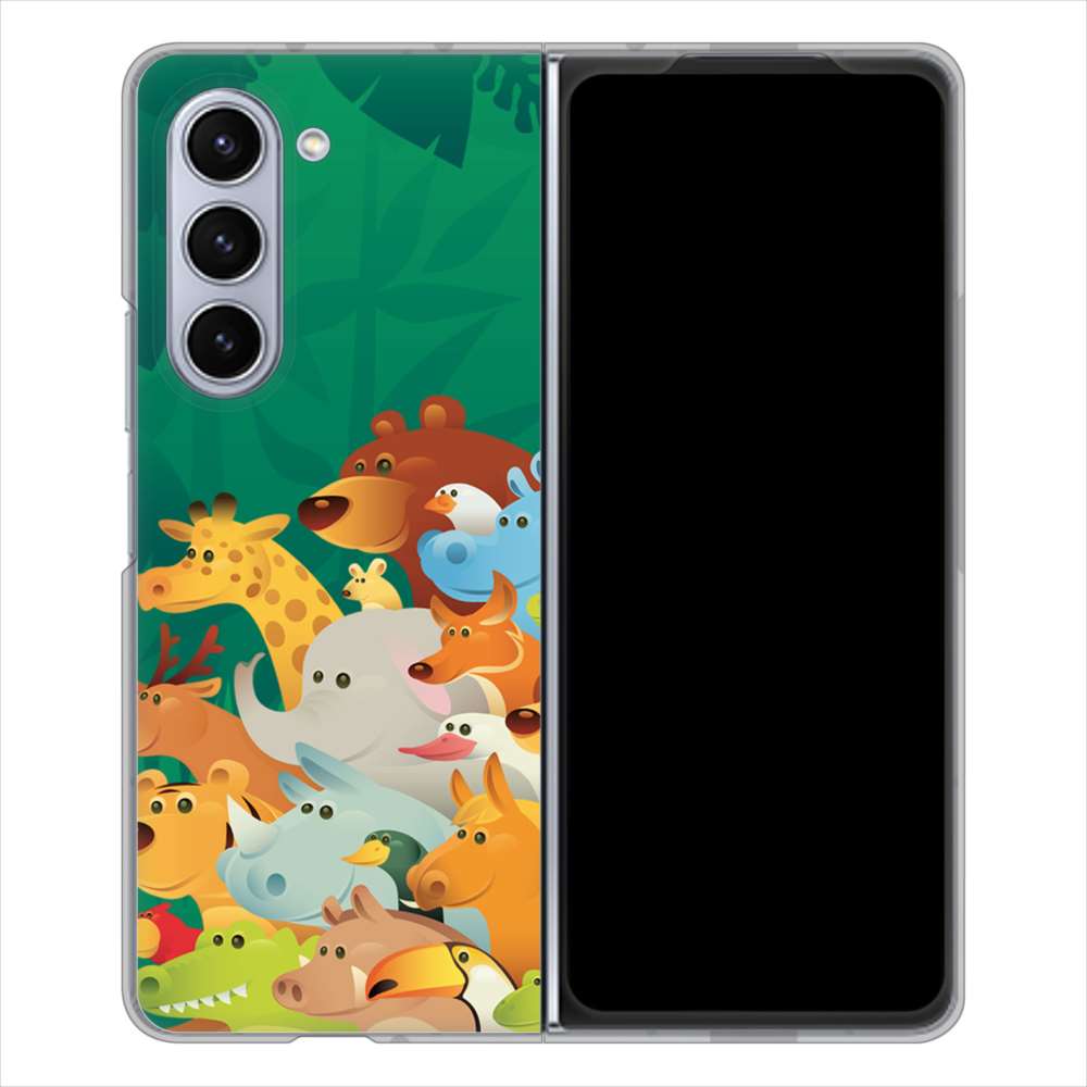 Galaxy Z Fold5 SCG22 au 高画質仕上げ 背面印刷 ハードケース 【370 全員集合】