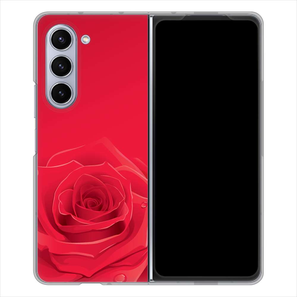Galaxy Z Fold5 SCG22 au 高画質仕上げ 背面印刷 ハードケースバラ