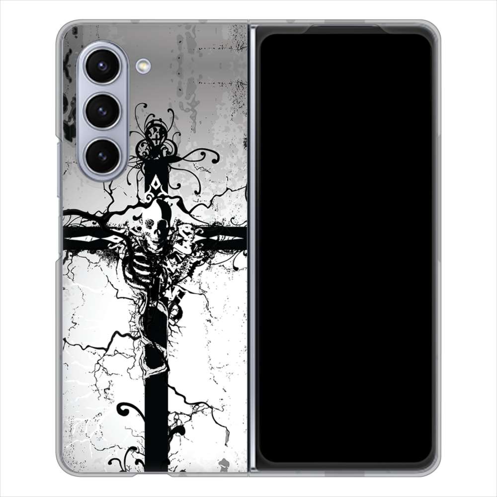 Galaxy Z Fold5 SCG22 au 高画質仕上げ 背面印刷 ハードケース 【432 張付の骸】